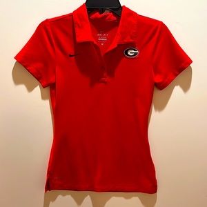 Nike Dri Fit Georgia Red Polo